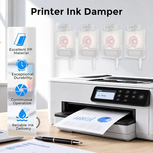4 قطع بديلة لمخمد الحبر لطابعات L1390 L1800 L800 L805 XP600 DTF، مناسبة لطابعة i3200 i1600 4720 5113 النافثة للحبر، ملحقات خرطوشة الطابعة المطورة in Kuwait