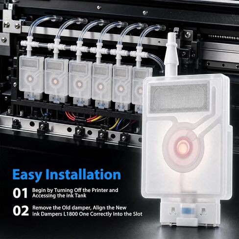 4 قطع بديلة لمخمد الحبر لطابعات L1390 L1800 L800 L805 XP600 DTF، مناسبة لطابعة i3200 i1600 4720 5113 النافثة للحبر، ملحقات خرطوشة الطابعة المطورة in Kuwait
