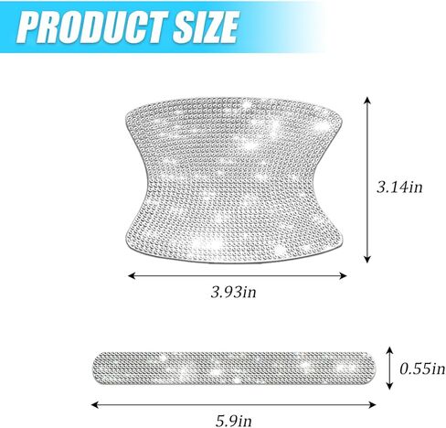8PCS Bling Car Door Handle Decal, Bling Rhinestones Auto Door Handle Scratch Protector Stickers, Vehicle Exterior Shiny Sticker Decor Accessories, Universal for SUV, Truck, RV in Saudi Arabia