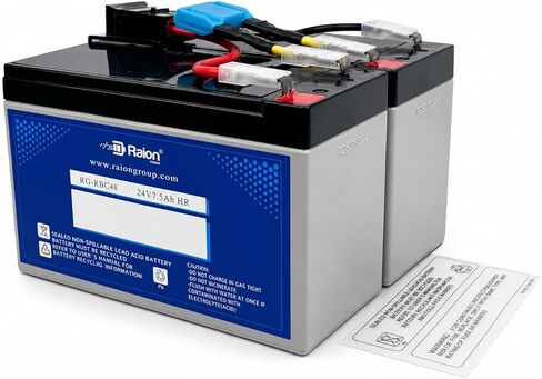Raion Power Compatible RBC57 High Rate Replacement Battery Cartridge for APC UPS SURTA1500XL, SURTA2000XL, SURTA2200XL, SURTA1500RMXL, SURTA2000RMXL, SURTA2200RMXL2U, and Select Others in Kuwait