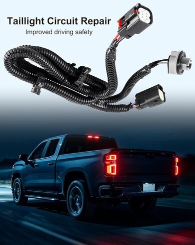 Driver Side Rear Tail Light Wiring Harness Fit for Chevrolet Silverado 2016-2018 Tail Lamp Connector Replace 84233591 in Saudi Arabia