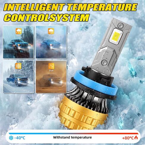 Compatible For Jeep Compass 2011-2021 High Low Beam Lights Bulbs, 30000LM 800% Brightness Light Bulbs, 6000K White, With Fan, Canbus Ready, 50000+ Hours Lifespan, Plug and Play, Pack of 4 in Kuwait