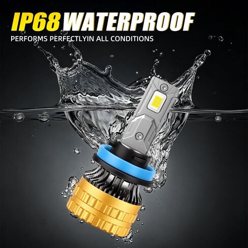 Compatible For Jeep Compass 2011-2021 High Low Beam Lights Bulbs, 30000LM 800% Brightness Light Bulbs, 6000K White, With Fan, Canbus Ready, 50000+ Hours Lifespan, Plug and Play, Pack of 4 in Kuwait