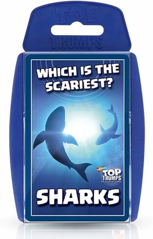 لعبة بطاقات Top Trumps Sharks - ألعاب تعليمية عائلية للأطفال والكبار لأكثر من لاعبين - ألعاب حرب الأطفال للعائلات من 6 أطفال فما فوق in Kuwait