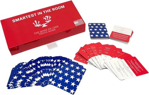 Smartest in THE Room Trivia Card Game for Adults & Families with 450 Fun Questions, Ideal for Travel, Families, Game Night in Saudi Arabia