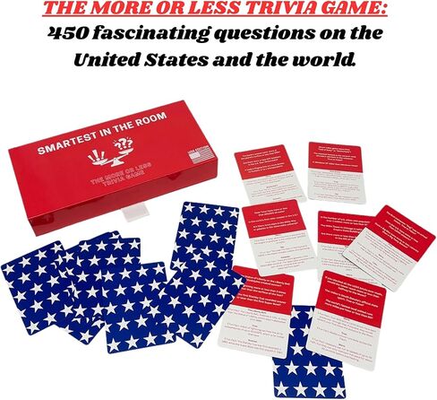 Smartest in THE Room Trivia Card Game for Adults & Families with 450 Fun Questions, Ideal for Travel, Families, Game Night in Saudi Arabia
