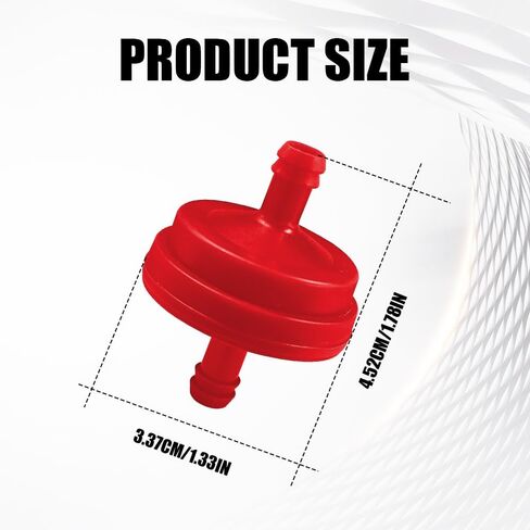 4PCS Lawn Mower 1/4 Inch ID Inline Gas Fuel Filter, Small Engine Fuel Filter, Gas Engine Filters Car Accessories Fit for Toro 42-5240 56-6360 John Deere AM107314, Replace OEM#298090 (4PCS) in Saudi Arabia
