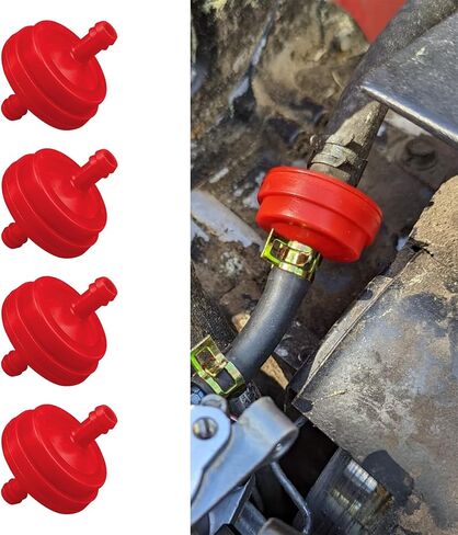 4PCS Lawn Mower 1/4 Inch ID Inline Gas Fuel Filter, Small Engine Fuel Filter, Gas Engine Filters Car Accessories Fit for Toro 42-5240 56-6360 John Deere AM107314, Replace OEM#298090 (4PCS) in Saudi Arabia