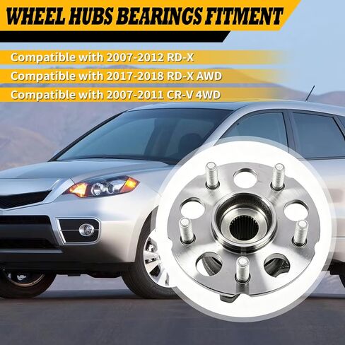 Single Rear Wheel Hub & Bearing Assembly Compatible with RD-X 2007-2012 RD-X AWD 2017-2018 CR-V 4WD 2007-2011 512345 in Kuwait
