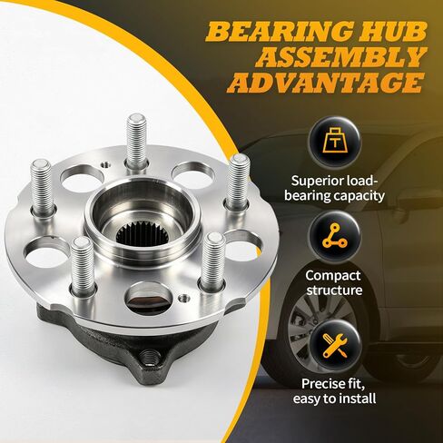Single Rear Wheel Hub & Bearing Assembly Compatible with RD-X 2007-2012 RD-X AWD 2017-2018 CR-V 4WD 2007-2011 512345 in Kuwait