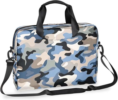 Laptop Bag Blue Grey Black Camo Print Laptop Case Sleeve Messenger Bags with Shoulder Strap Briefcase for Laptop 13 14 14.5 15.6 16 in in Saudi Arabia