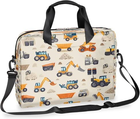 Laptop Bag Cartoon Construction Trucks Diggers Laptop Case Sleeve Messenger Bags with Shoulder Strap Briefcase for Laptop 13 14 14.5 15.6 16 in in Saudi Arabia