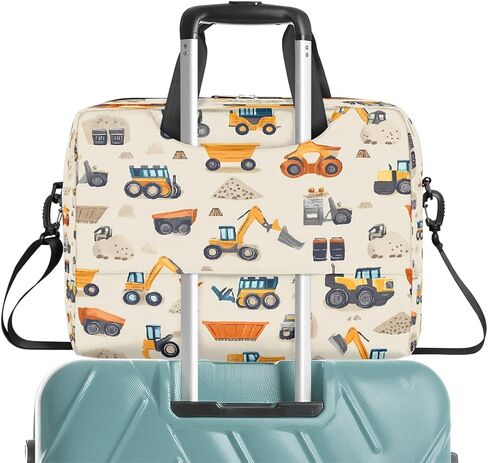 Laptop Bag Cartoon Construction Trucks Diggers Laptop Case Sleeve Messenger Bags with Shoulder Strap Briefcase for Laptop 13 14 14.5 15.6 16 in in Saudi Arabia