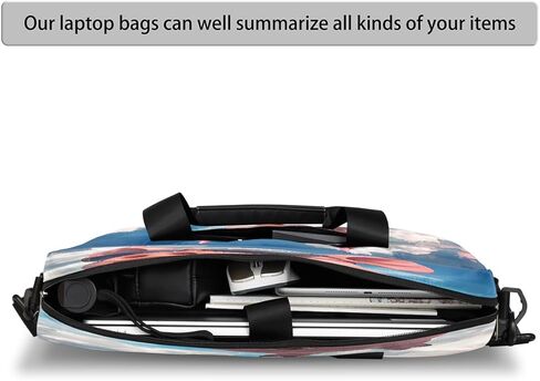 Laptop Bag Cartoon Flying Pig Piggy Laptop Case Sleeve Messenger Bags with Shoulder Strap Briefcase for Laptop 13 14 14.5 15.6 16 in in Saudi Arabia