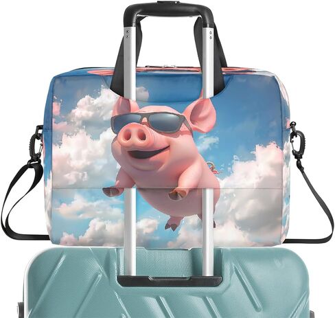 Laptop Bag Cartoon Flying Pig Piggy Laptop Case Sleeve Messenger Bags with Shoulder Strap Briefcase for Laptop 13 14 14.5 15.6 16 in in Saudi Arabia