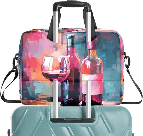 Laptop Bag Oil Painting Red Wine Bottles Laptop Case Sleeve Messenger Bags with Shoulder Strap Briefcase for Laptop 13 14 14.5 15.6 16 in in Saudi Arabia
