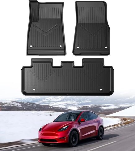 واقي خلفي للمقعد التلقائي PM لسيارة Tesla Model Y 2020-2024، غطاء سجاد خلفي للمقعد الخلفي، ملحقات TPE مناسبة لجميع الأحوال الجوية، مقاومة للماء ومضادة للخدش in Kuwait