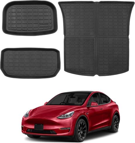 واقي خلفي للمقعد التلقائي PM لسيارة Tesla Model Y 2020-2024، غطاء سجاد خلفي للمقعد الخلفي، ملحقات TPE مناسبة لجميع الأحوال الجوية، مقاومة للماء ومضادة للخدش in Kuwait