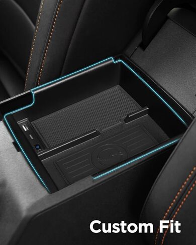 Wireless Charger/Center Console Organizer Tray for Ford Bronco 2021-2024, Car Accessories Wireless Phone Charging Pad for Ford Bronco 2021 2022 2023 2024, Not for 2025 Models in Saudi Arabia