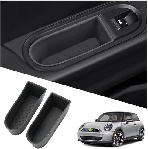 Ruiya (2Packs) Cooper F65/F66 Door Storage Box for Mini Cooper F65/F66 Accessories Silicone Material Door Side Storage Box Compatible with 2024-2026 Mini Cooper F65 & F66 (Not for Cooper J01 &J05) in Kuwait