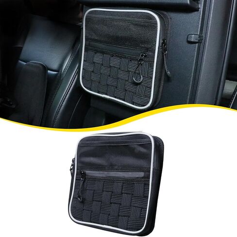 وحدة تخزين منظم لوحدة التحكم المركزية متوافقة مع 2017 2018 2019 2020 2021 Ford F150 ملحقات وحدة التحكم ومسند الذراع وحقيبة مخفية مع لوحة مولي حزام تكتيكي، برتقالي in Kuwait