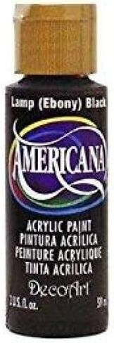 Decoart Americana 2 Oz Acrylic Multi-purpose Paint, Lamp Ebony Black in Saudi Arabia
