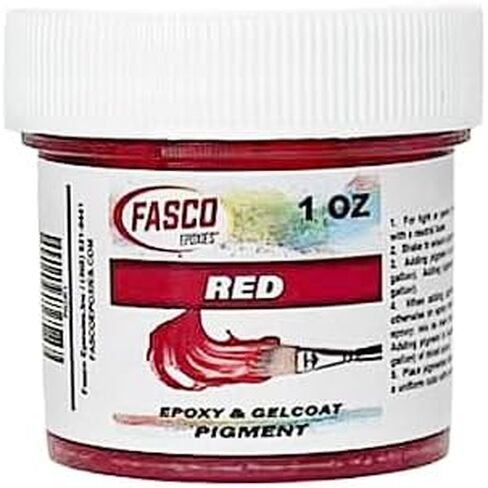 Fasco Epoxies Red Pigment for Epoxy Resin & Gelcoat Concentrated Colorant - 1 oz in Saudi Arabia