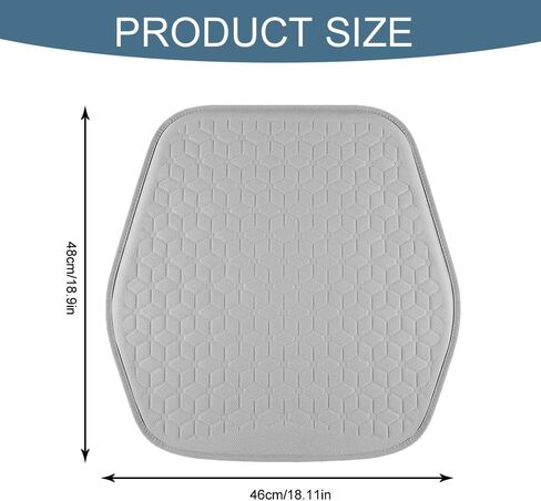 Gel Car Seat Cushion, Breathable & Non-Slip Car Seat Pads for Pressure Relief, Comfortable Cooling Car Interior Seat Mat Accessories Universal for Sedans, SUV, Truck (Grey) in Saudi Arabia