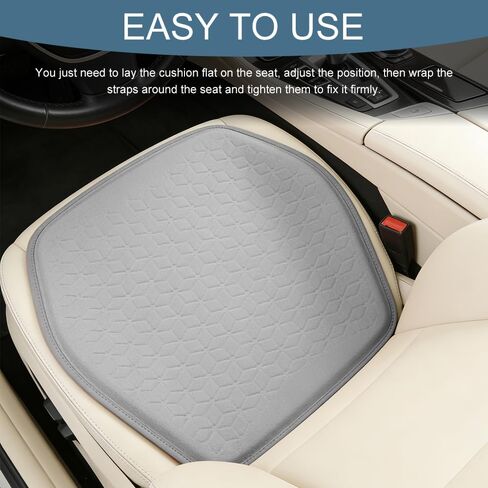 Gel Car Seat Cushion, Breathable & Non-Slip Car Seat Pads for Pressure Relief, Comfortable Cooling Car Interior Seat Mat Accessories Universal for Sedans, SUV, Truck (Grey) in Saudi Arabia