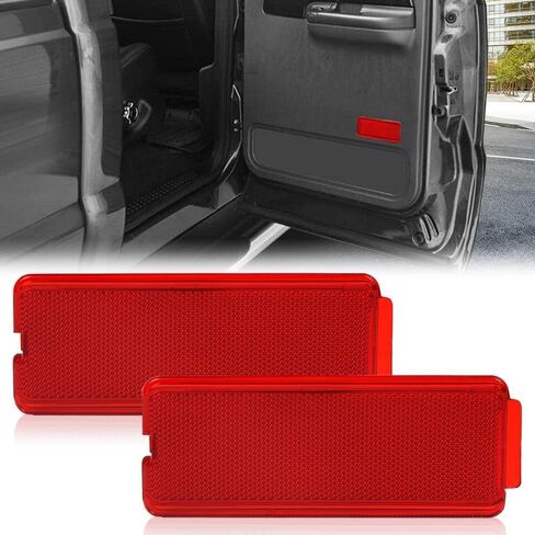G-PLUS Interior Door Reflectors Red Reflector Light Cover 4PCS Fit For Ford F250 F350 F450 F550 Super Duty 1999-2007/Fit Ford Excursion 2000-2005 F81Z2523820AA F81Z-2523820-AA Front & Rear in Kuwait