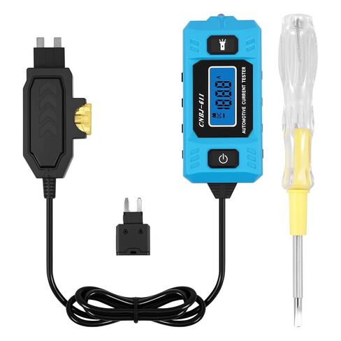 Automotive Circuit Fault Probe Tester, 20A 48V Current Tester with Test Pen, Led Display & Front Lighting, 0.01A~19.99A High-Precision Car Relay Fuse Blade Checker for Various Vehicles in Saudi Arabia