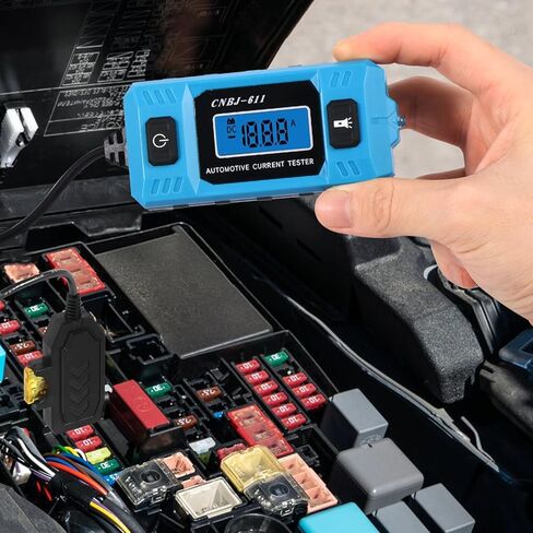Automotive Circuit Fault Probe Tester, 20A 48V Current Tester with Test Pen, Led Display & Front Lighting, 0.01A~19.99A High-Precision Car Relay Fuse Blade Checker for Various Vehicles in Saudi Arabia
