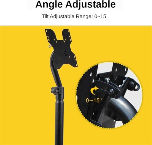 Monitor Desk Mount Monitor Stand Mobile Cart for 14"-32" Led LCD Screen, Height Adjustable Monitor Stand, Floor-Standing Single Monitor Stand, Hold Up to 44.0Lbs Computer in Saudi Arabia