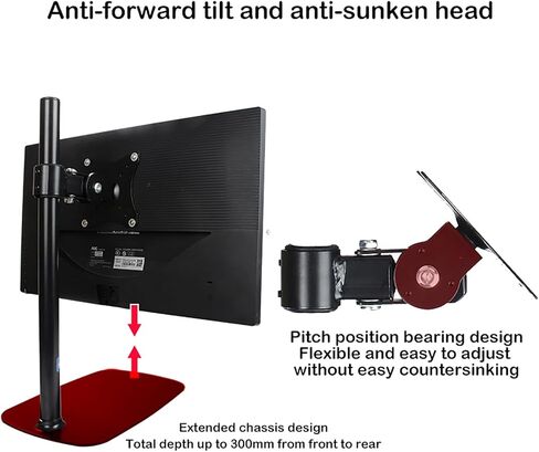 Single Monitor Stands Fits 14-32 Inch Screen, Monitor Mount with Height Adjustable, Swivel, Tilt, Rotation, Mount 100 X 100mm, 75 X 75mm in Kuwait