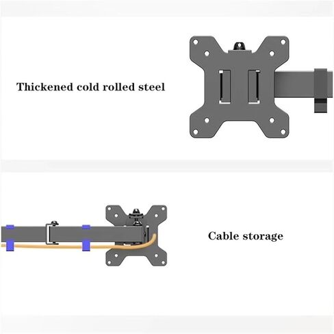 Monitor Desk Mount Dual Monitor Desk Stand, Freestanding Dual Monitor Stand Fits 2 Screens Up to 30 Inch, 26.4 Lbs, Steel Mount Base Fully Adjustable Desk Mount Computer in Saudi Arabia