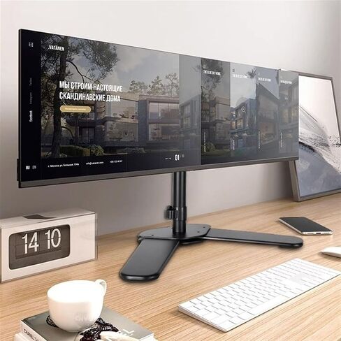 Monitor Desk Mount Dual Monitor Desk Stand, Freestanding Dual Monitor Stand Fits 2 Screens Up to 30 Inch, 26.4 Lbs, Steel Mount Base Fully Adjustable Desk Mount Computer in Saudi Arabia