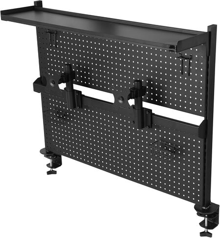 Privacy Panel with Monitor Stands Computer Accessories Clamp On Desk Organizer Shelf 51 X 34 Inch for Office Supplies Dorm Home Decor in Kuwait