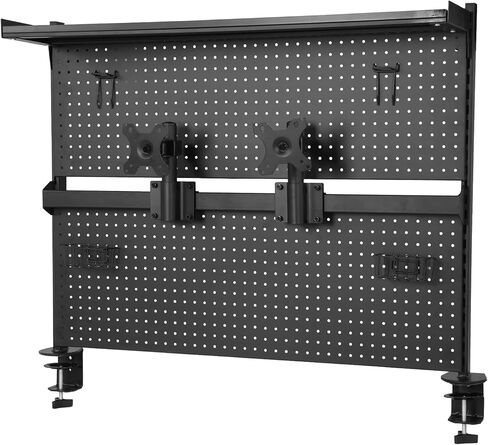 Privacy Panel with Monitor Stands Computer Accessories Clamp On Desk Organizer Shelf 51 X 34 Inch for Office Supplies Dorm Home Decor in Kuwait