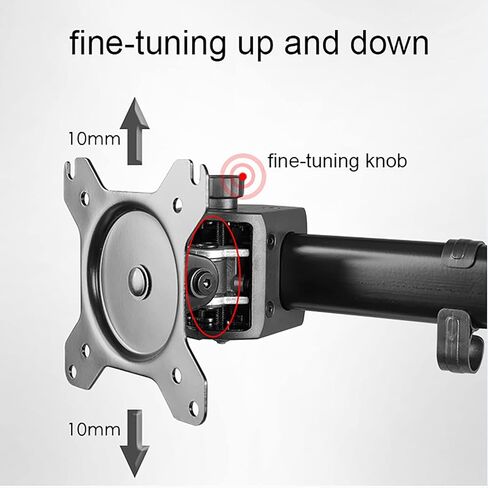 Three Screens Monitor Stand, Height Adjustable Monitor Mount with Metal Base, Fits for 17 Inch to 27 Inch Flat Curved Computer Screen in Kuwait