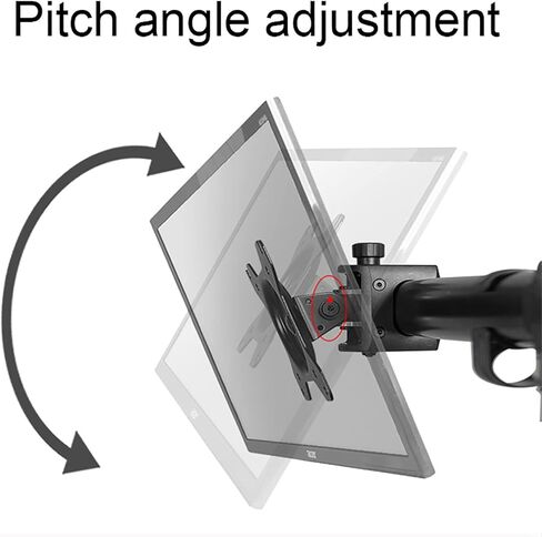 Three Screens Monitor Stand, Height Adjustable Monitor Mount with Metal Base, Fits for 17 Inch to 27 Inch Flat Curved Computer Screen in Kuwait
