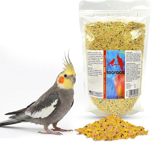 Morning Bird Eggfood 3 lbs (2-Pack, 1.5 lbs Each) – Protein Food with Essential Amino Acids, Vitamins & Minerals – Supports Growth & Feather Health – Ideal Bird Seed for Breeding and All Bird Types in Saudi Arabia