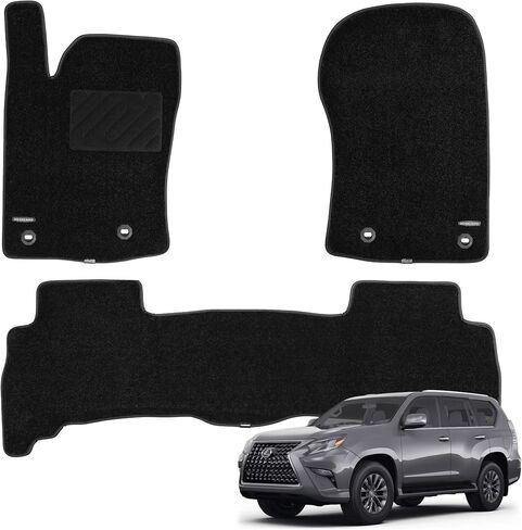 سجادات أرضية سجاد فائقة الجودة من WENNEBIRD لسيارة Lexus GX460 2014-2023، سميكة للغاية 0.6 بوصة، تقلل الضوضاء، مقاومة للماء في جميع الأحوال الجوية ومضادة للانزلاق - مجموعة من 3 قطع in Kuwait