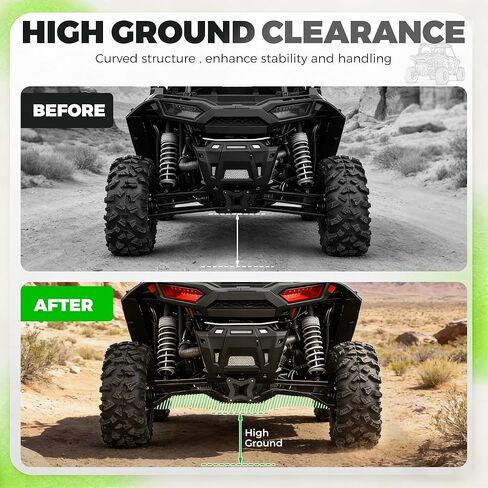 ALMULOO Black Rear Radius Arms Rods Compatible with 2014-2025 Polaris RZR XP 4 1000/ XP 1000 High Clearance Boxed Heavy Duty Steel W/Adjustable Heim Joints in Saudi Arabia