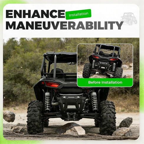 ALMULOO Black Rear Radius Arms Rods Compatible with 2014-2025 Polaris RZR XP 4 1000/ XP 1000 High Clearance Boxed Heavy Duty Steel W/Adjustable Heim Joints in Saudi Arabia