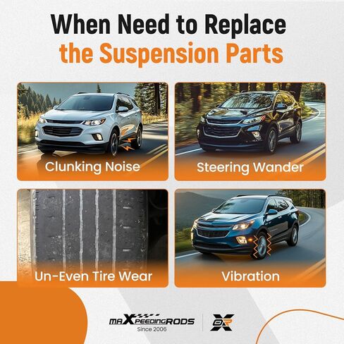 maxpeedingrods 10 قطع من ذراع التحكم السفلي الأمامي لسيارة Chevy Equinox GMC Terrain 2010-2017، K623489 K623488 مجموعة التعليق ذراع التحكم السفلي مع وصلة كروية وقضيب نهاية وربطة عنق وأحذية نهاية ومنفاخ in Kuwait