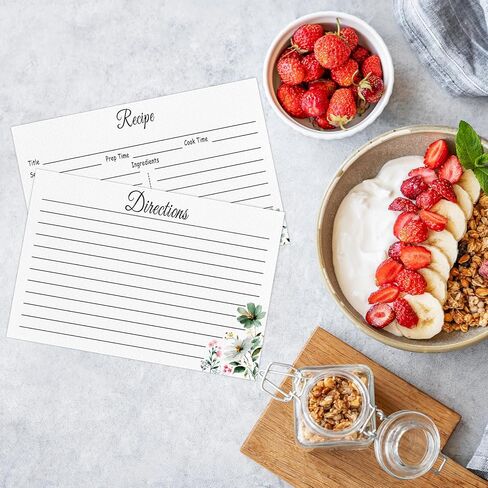 4x6 Recipe Cards for Bridal Shower and Wildflower Weddings, Recipe Card flower Double-Sided, Bridal Shower Card - 50 Pack in Saudi Arabia