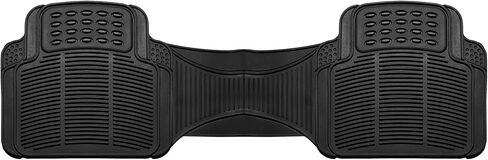 TLH Heavy-Duty Black Rubber Floor Mats - Universal Fit Rear Set, Trimmable for Cars, Climaproof All Weather Automotive Mats for Most Sedan, SUV, and Truck in Saudi Arabia