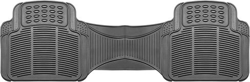 TLH Heavy-Duty Black Rubber Floor Mats - Universal Fit Rear Set, Trimmable for Cars, Climaproof All Weather Automotive Mats for Most Sedan, SUV, and Truck in Saudi Arabia