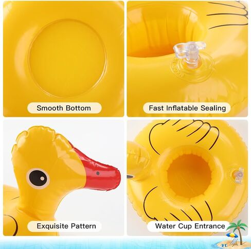 Inflatable Drink Holder, 12 Pack Drink Floaties for Pool Swimming Pool Drink Floats Fun Inflatable Cup Coasters with Air Pump Floating Cup Holder for Adults Pool Hawaii Theme Party Decorations in Saudi Arabia