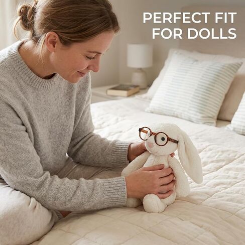 Doll Glasses, 10 Piece Assorted Color Doll Eyewear Set, Fashionable Accessories for Doll Play, Durable Plastic Doll Glasses for Various Doll Sizes in Saudi Arabia
